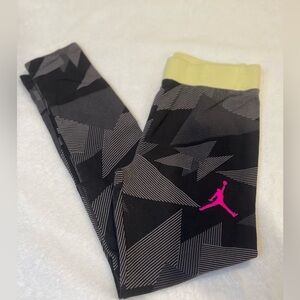 Jordan Black and Pink Kids Leggings